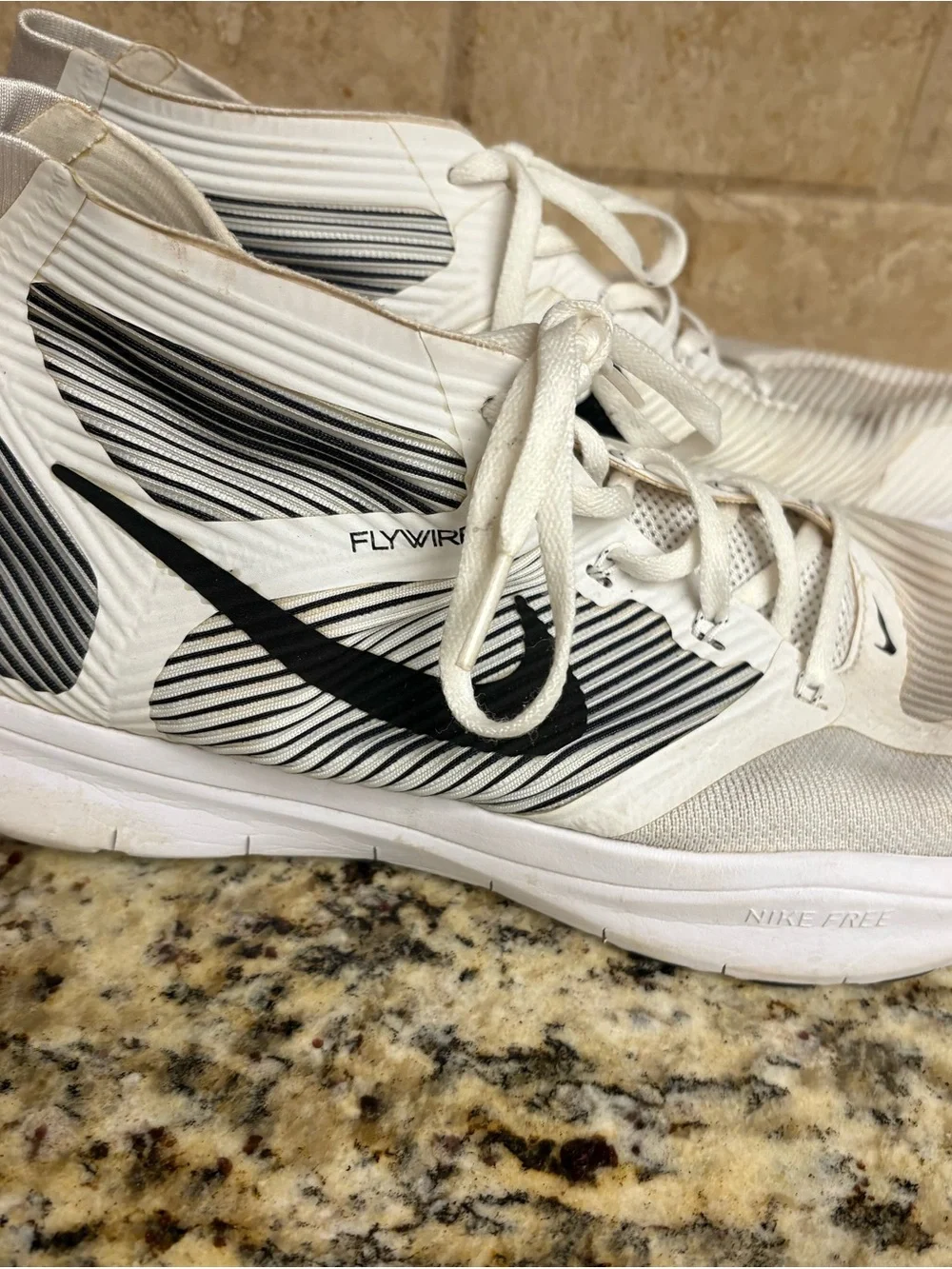 Nike Men’s White and Black Athletic Training Shoes